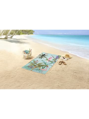 Good Morning Ręcznik plażowy "Ronin" w kolorze błękitnym ze wzorem