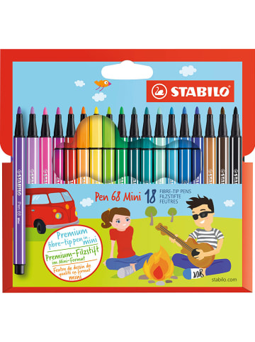 STABILO Premium viltstiften "STABILO Pen 68 Mini" - 18 stuks