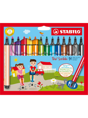 STABILO Dreikant-Filzstifte "STABILO Trio Scribbi" - 14 Stück
