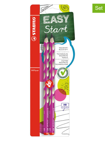 STABILO 2-delige set: driehoekige potloden rechtshandig "STABILO EASYgraph" - 2x 2 stuks