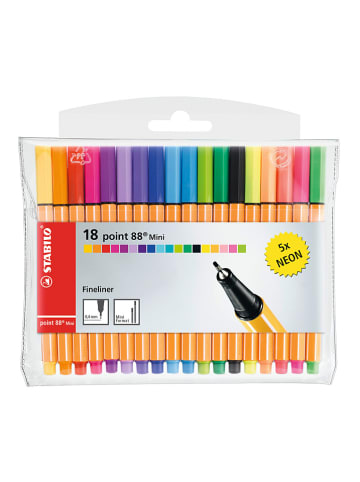 STABILO Fineliner "STABILO point 88 Mini" -18 Stück