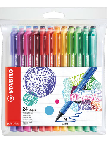 STABILO Filzschreiber "STABILO pointMax" - 24er Pack - 24 verschiedene Farben