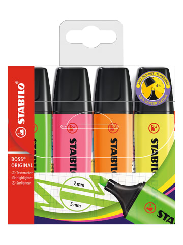 STABILO Markeerstiften "STABILO Boss Original" - 4 stuks
