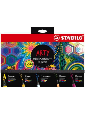 STABILO Filzstifte und Fineliner ''ARTY'' - 55 Stück