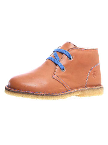 Naturino Leren veterschoenen cognackleurig