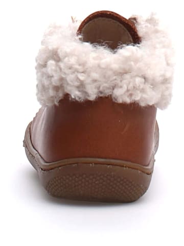 Naturino Skórzane buty "Coco" w kolorze brązowym do nauki chodzenia