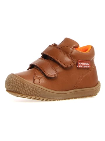 Naturino Skórzane buty "Raintastik" w kolorze brązowym do nauki chodzenia