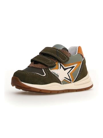 Naturino Sneakersy w kolorze oliwkowo-pomarańczowym