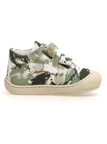 Naturino Skórzane buty "Cocoon" w kolorze khaki do nauki chodzenia