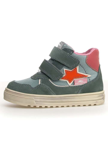 Naturino Skórzane sneakersy "Hess 3" w kolorze turkusowo-różowym