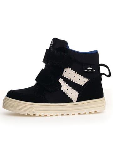 Naturino Skórzane sneakersy "Tabby" w kolorze czarnym