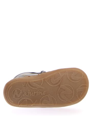 Naturino Skórzane botki zimowe "Bub" w kolorze granatowym