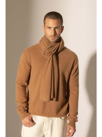 Perfect Cashmere Kaszmirowy szal "Kelly" w kolorze jasnobrązowym - 200 x 30 cm