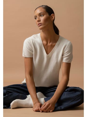 Perfect Cashmere Kaszmirowe skarpety "Molilou" w kolorze kremowym