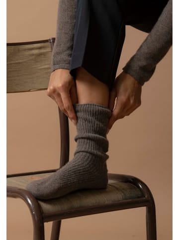 Perfect Cashmere Kasjmieren sokken "Molilou" taupe