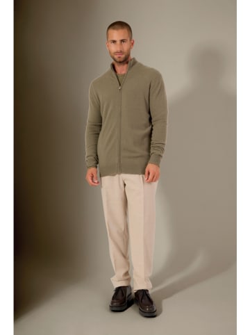 Perfect Cashmere Kaschmir-Cardigan in Khaki