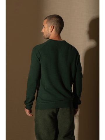 Perfect Cashmere Kaschmir-Pullover "Lorenzo" in Dunkelgrün