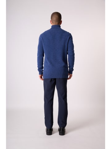Perfect Cashmere Kaschmir-Rollkragenpullover "Marius" in Blau
