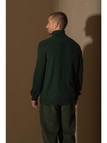 Perfect Cashmere Kaszmirowy golf "Trevor" w kolorze ciemnozielonym