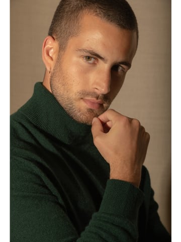 Perfect Cashmere Kaschmir-Rollkragenpullover "Trevor" in Dunkelgrün