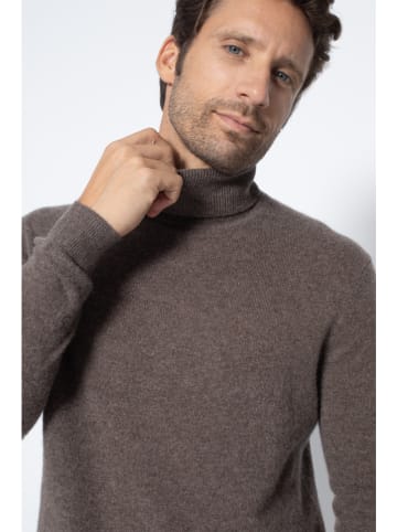 Perfect Cashmere Kaschmir-Rollkragenpullover "Trevor" in Taupe