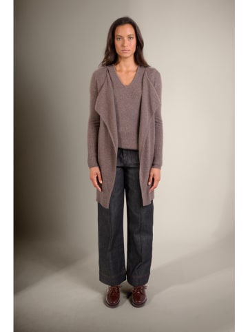 Perfect Cashmere Kaszmirowy kardigan w kolorze brązowym