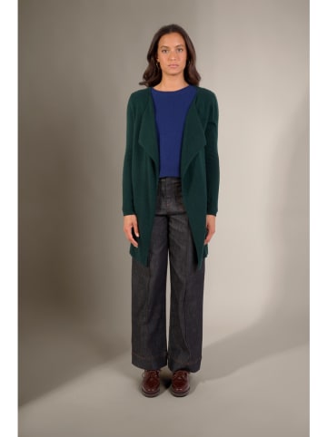Perfect Cashmere Kaschmir-Cardigan "Abigail" in Dunkelgrün