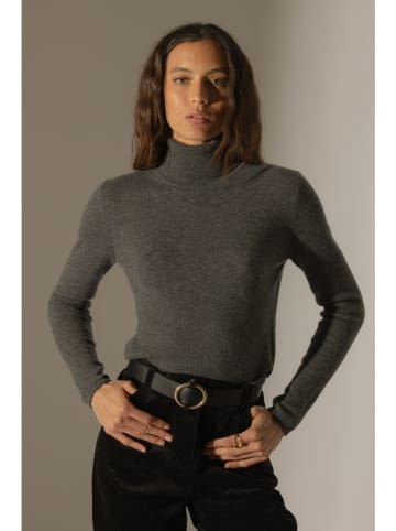 Perfect Cashmere Kaschmir-Rollkragenpullover in Anthrazit