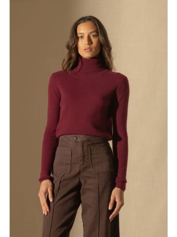 Perfect Cashmere Kaschmir-Rollkragenpullover in Bordeaux