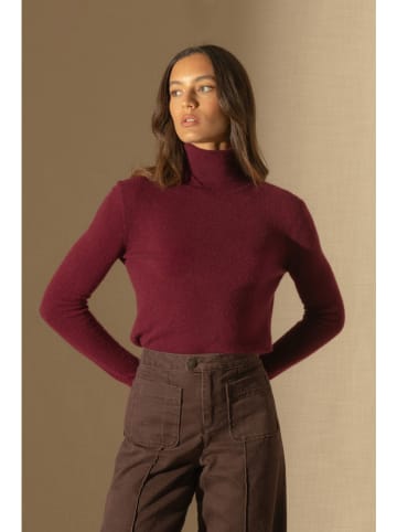 Perfect Cashmere Kaschmir-Rollkragenpullover in Bordeaux