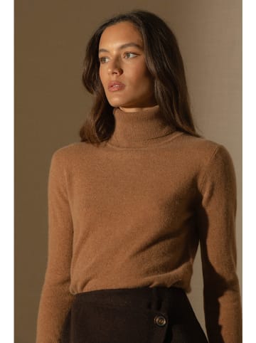 Perfect Cashmere Kaschmir-Rollkragenpullover "Ashley" in Camel
