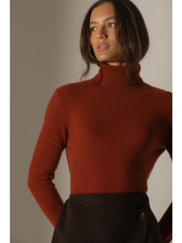 Perfect Cashmere Kaszmirowy golf w kolorze ceglanym