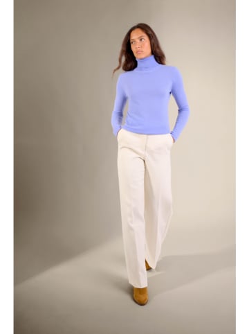 Perfect Cashmere Kaschmir-Rollkragenpullover "Bise" in Hellblau