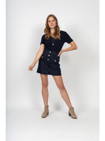 Perfect Cashmere Kaszmirowa koszulka "Efimia" w kolorze granatowym