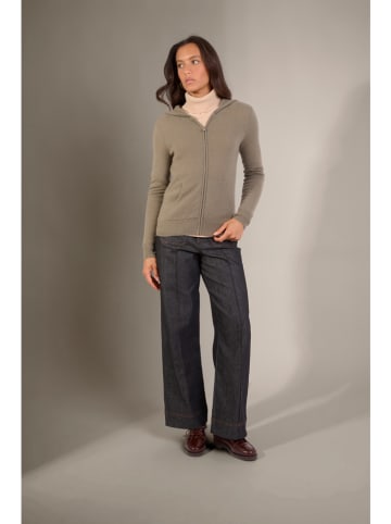Perfect Cashmere Kaschmir-Cardigan in Khaki
