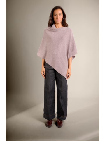 Perfect Cashmere Kaszmirowe ponczo "Georgia" w kolorze szarobrązowym