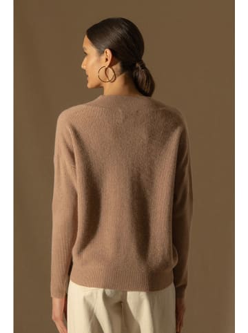 Perfect Cashmere Kaszmirowy sweter "Grainne" w kolorze karmelowym