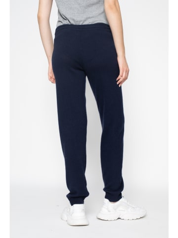 Perfect Cashmere Kaszmirowe spodnie "Gwen" w kolorze granatowym