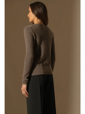 Perfect Cashmere Kaszmirowy sweter "Marya" w kolorze szarobrązowym