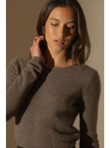 Perfect Cashmere Kaszmirowy sweter "Marya" w kolorze szarobrązowym