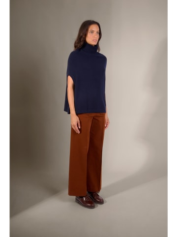 Perfect Cashmere Kaschmir-Poncho "Melina" in Dunkelblau