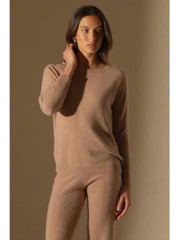 Perfect Cashmere Kaszmirowy sweter "Molly" w kolorze jasnobrązowym