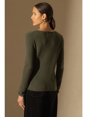 Perfect Cashmere Kaszmirowy sweter "Oprah" w kolorze khaki