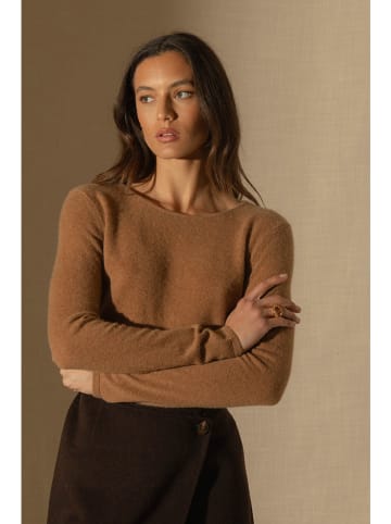 Perfect Cashmere Kaschmir-Pullover "Oprah" in Camel