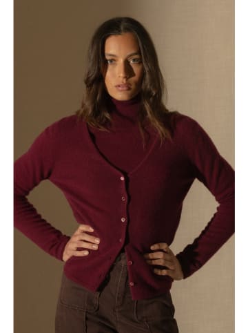 Perfect Cashmere Kaschmir-Cardigan in Bordeaux