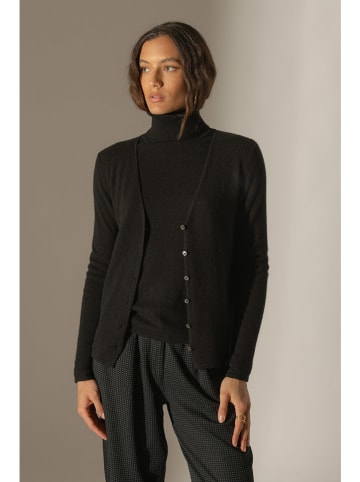 Perfect Cashmere Kaszmirowy kardigan "Paige" w kolorze czarnym