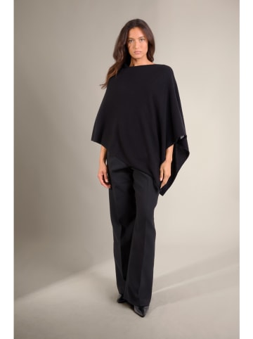 Perfect Cashmere Kaszmirowe ponczo w kolorze czarnym
