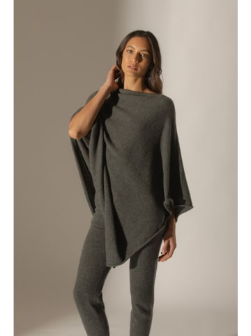 Perfect Cashmere Kasjmieren poncho antraciet