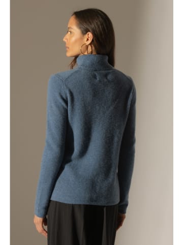 Perfect Cashmere Kaschmir-Rollkragenpullover in Blau