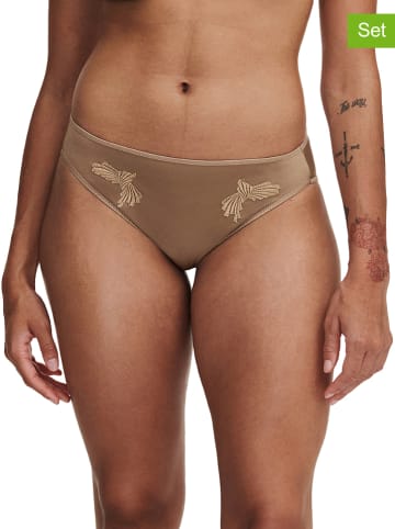 Chantelle 2er-Set: Slips in Hellbraun